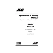 JLG G6-42P 2008 Forklift manual cover