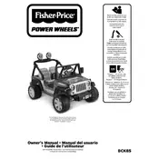 Power Wheels Mattel Jeep Wrangler BCK85 Toy manual cover