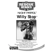 Fisher Price Mattel Rescue Heroes Night Patrol Willy Stop Police Officer 78319 Toy manual cover