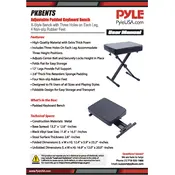 Pyle PKBENTS Keyboard Bench manual cover