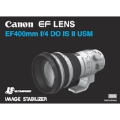 Canon Ultrasonic EF400mm f 4 DO IS II USM manual cover