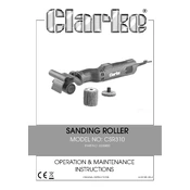 Clarke 6500480 CSR310 Sanding Roller manual cover