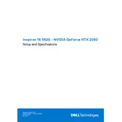 Dell Inspiron 16 5620 RTX 2050 Laptop manual cover