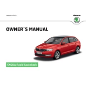 Škoda Rapid Spaceback 2016 Car manual cover