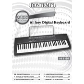 Bontempi 16 6120 Digital Keyboard manual cover