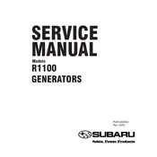 Subaru R1100 Generator manual cover