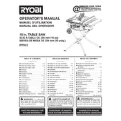 Ryobi RTS23 Saw manual cover