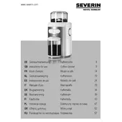 Severin KM 3873 Coffee Grinder manual cover