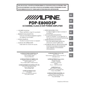 Alpine PDP-E800DSP manual cover