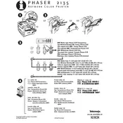 Xerox Tektronix Phaser 2135 Print on Transparency Printer manual cover