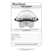 West Bend L5660D 86628 Egg Cooker manual cover