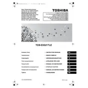 Toshiba TCB-EXS21TLE Timer manual cover