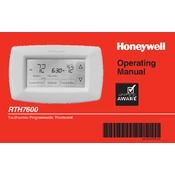 Honeywell RTH7600 Thermostat manual cover