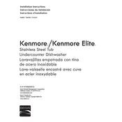 Kenmore 14573 665.1455 Dishwasher