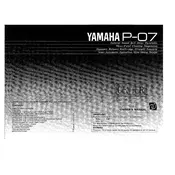 Yamaha P-07 Turntable manual cover