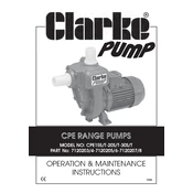 Clarke 7120203 CPE15S Water Pump manual cover