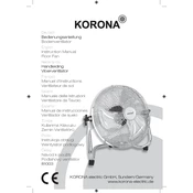 Korona 81003 Fan manual cover