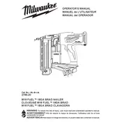 Milwaukee M18 Fuel 2746-20 Nailer manual cover