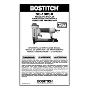 Bostitch SB-100SX Stapler manual cover