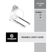 Horizon Fitness T4 2007 Treadmill manual cover