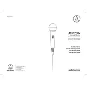 Audio-Technica ATR1200x Microphone manual cover