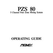 Peavey PZS 80 Mixer manual cover