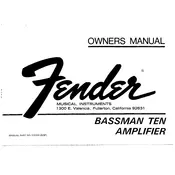 Fender Bassman 10 1976 Amplifier manual cover