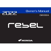 Honda CMX300 Rebel 300 2022 Motorcycle manual cover