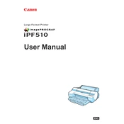 Canon imagePROGRAF iPF510 manual cover