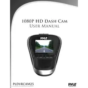 Pyle PLDVRCAM25 Dash Cam manual cover