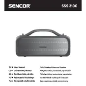 Sencor SSS 3100 Speaker manual cover