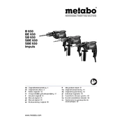 Metabo B 650 Drill manual cover