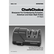 Chef's Choice 315XV Sharpener manual cover