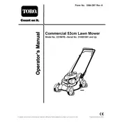 Toro Commercial 53-cm 22156TE Mower manual cover