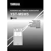 Yamaha YST-MSW5 Subwoofer manual cover