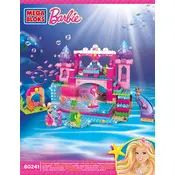 Mega Bloks Mattel Barbie Underwater Castle DBM21 Construction Set manual cover