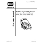 Toro TX 525 22333 Utility Loader manual cover