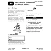 Toro Power Max 1028LXE 38640 Snow Thrower manual cover