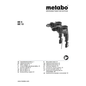 Metabo BE 6 Drill manual cover