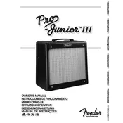 Fender Pro Junior III 223-0300-000 120V 60Hz Amplifier manual cover