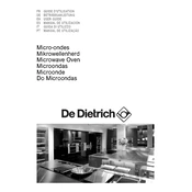 De Dietrich DME1129W Microwave Oven manual cover