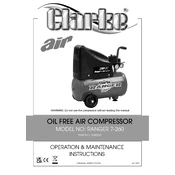 Clarke 2242030 Ranger 7 260 Air Compressor manual cover