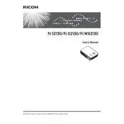 Ricoh PJ S2130 Projector manual cover