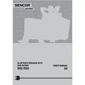 Sencor SSS 1100 Speaker manual cover