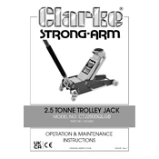 Clarke 7621803 CTJ2500QLGB 2.5 Tonne Trolley Jack manual cover