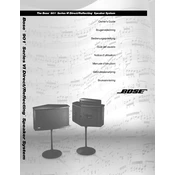 Bose 901 Floorstanding Speakers​ manual cover