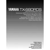 Yamaha TX-680RDS Tuner manual cover