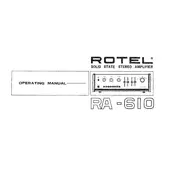 Rotel RA-610 Amplifier manual cover