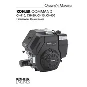 Kohler CH15 Crankshaft manual cover