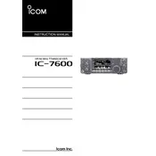 Icom IC-7600 Transceiver manual cover